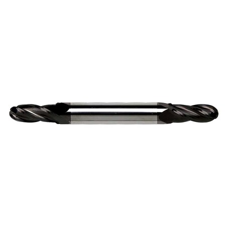 Sowa 1/4" Diameter 4-Flute Ball Nose Double End Regular Length TiAlN Coated Carbide End Mill 101728
